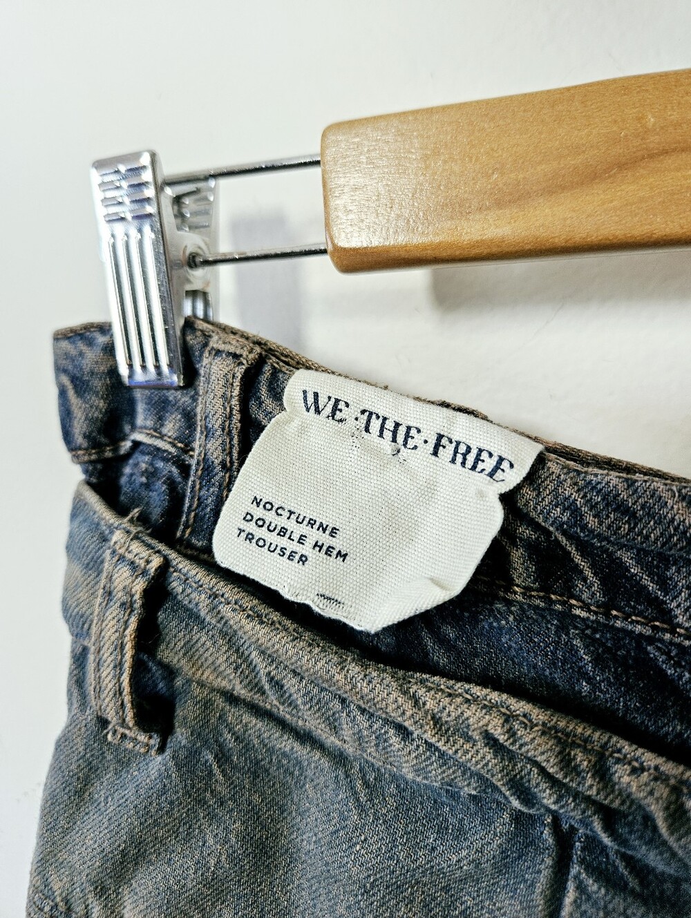 NWT Free People We The Free Nocturne Double Hem Trouser Jeans Size 28 Pants - Picture 6 of 8